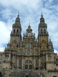 Fernando de Casa Novo's façade of the Cathedral of Santiago de Compostela (1738-1750). Photo by Vasco Roxo