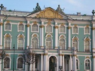 The entrance to Empress Elizabeth Petrovna's Winter Palace (1754-1762) designed by Bartolomeo Rastrelli