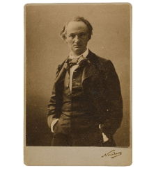 Eugène Nadar's 1855 photographic portrait of Charles Baudelaire