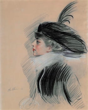 Belle da Costa Greene, pastel portrait by Paul César Helleu (c. 1913). Greene managed the personal library of the financier and investment banker, JP Morgan, and whose legacy she is credited with shaping.