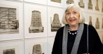 Hilla Becher at the Museum of Modern Art, Paris for the “Cooling Towers” show. (2008)