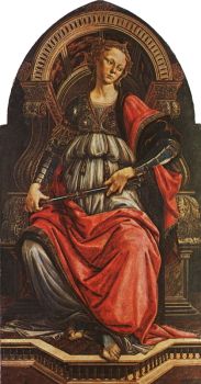 كانت أول لوحة معروفة لبوتيتشيلي هي Fortitude (1470) ، والآن في معرض أوفيزي في فلورنسا
