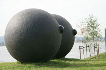 Bourgeois's <i>Eyes</i> sculpture in Tjuvholmen Sculpture Park, Oslo, Norway