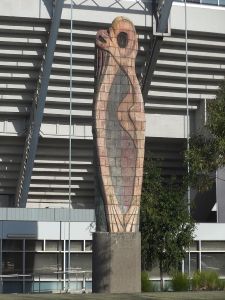In 1956, Boyd's ceramic sculpture <i>Olympic Pylon</i> was installed in front of the Melbourne Olympic Swimming Pool.
