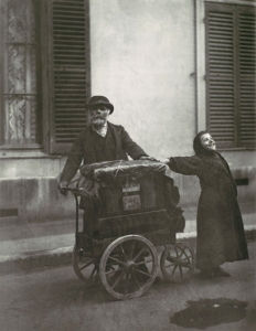 Brandt's early work was influenced by Eugène Atget, whose images, such as <i>Street Musicians</i> (1898-99), captured everyday life on the streets of turn-of-the-century Paris.