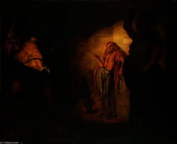 <i>The Prisoner of Chillon</i> (1843). One of Brown's bleak early Byronic paintings.