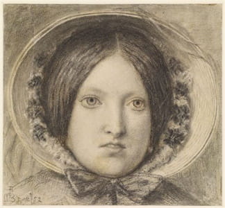<i>Portrait of Emma Hill</i> (1852). Emma was Brown's lover, muse and future wife.