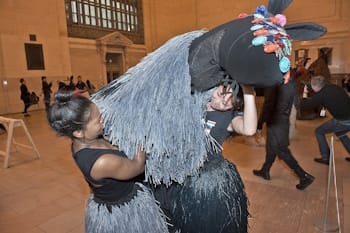 In 2013, Cave mounted a seven-day performance called <i>Heard-NY</i>, with sixty dancers from The Ailey School donning thirty equine <i>Soundsuits</i> in New York's Grand Central Terminal.