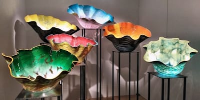 Many of Chihuly's early works in glass were explorations of the traditional vessel form.