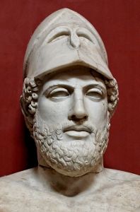 This Roman bust with the inscription “Pericles, son of Xanthippus, Athenian,” is a copy of a Greek original (c. 430 BCE).