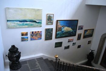 Painting exhibited in the stairwell from the study to the bedroom of artist Joaquín Clausell