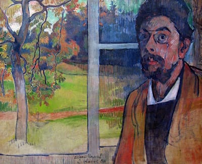 Charles Laval's <i>Self-Portrait</i> (1888) has a kind of stained glass effect.