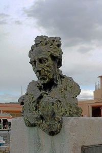 Bust of Jean Cocteau in Villefranche-sur-Mer by Jacques Lipchitz