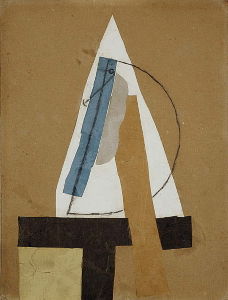Pablo Picasso's <i>Tête (Head)</i> (1913-14) exemplifies his approach to <i>papier collé.</i>