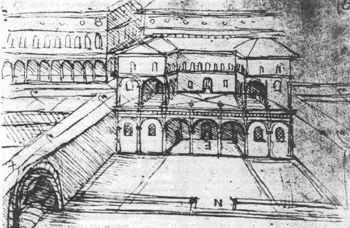 Project of a town on two levels (1488)