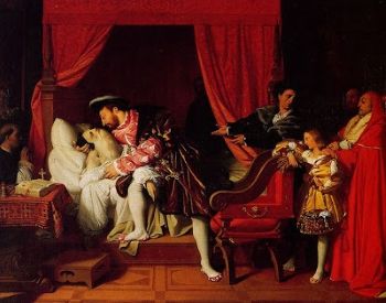 Ingres' famous painting <i>François I Receives the Last Breaths of Leonardo da Vinci</i> (1818)
