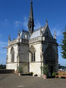 Believed location of Leonardo's remains in Chapel St Hubert, Amboise, France