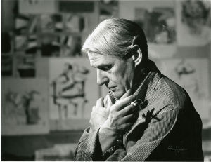 De Kooning in his New York studio in 1961, just a few years before moving permanently to Springs, East Hampton