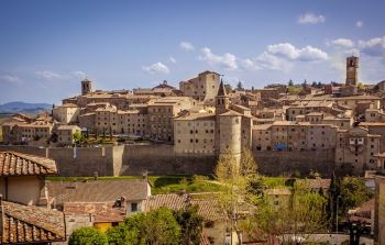 View of Borgo San Sepolcro, the town of his birth