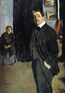 <i>Portrait of Sergei Diaghilev and his Nanny</i> (1906). Léon Bakst. Oil on canvas