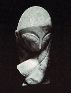 Constantin Brâncuși's <i>Portrait of Mademoiselle Pogany</i> (1912), shown at the 1913 Armory Show in New York, played an important role in introducing Direct Carving to the American avant-garde.