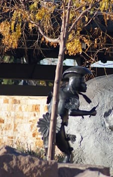<i>The Dancer</i> (2013) by Michael Naranjo at Albuquerque Museum Sculpture Garden.