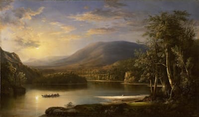 <i>Ellen's Isle, Loch Katrine</i> (1871), which depicts a scene Duncanson saw in the Scottish Highlands, has been called his last great master work.