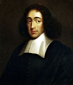 تُظهر لوحة <i> Portrait du Baruch Spinoza </i> (حوالي 1665) لفنان غير معروف الفيلسوف الرائد في ذلك العصر.  كانت عائلة سبينوزا من اليهود البرتغاليين الذين لجأوا إلى هولندا.