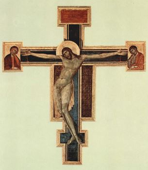 Cimabue's <i> Santa Croce Crucifixion </i> (1287-1288) ، الذي جلب عنصرًا من المعاناة الإنسانية والتفاصيل التشريحية للصور الدينية ، أثر على الفنانين اللاحقين مثل مايكل أنجلو وفيلازكيز وكارافاجيو وفرانسيس بيكون.