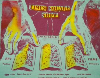Silkscreen poster by artist Jane Dickson for the 1980 Times Square Show