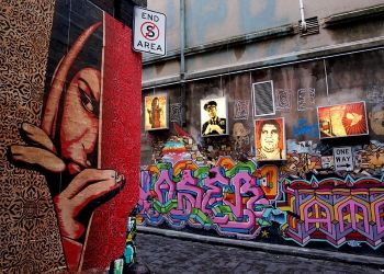 Street Art by Shepard Fairey and other works in Melbourne, Australia