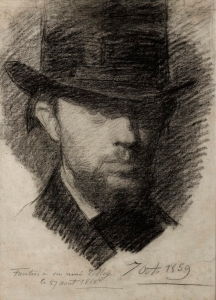 Self-portrait drawn at the age of 23