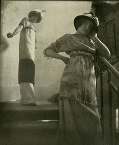 Edward Steichen's photographs for his 1911 fashion shoot were published in luxury fashion albums and displayed next to the designs of Paul Iribe and Georges Lepaper.