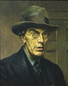 <i>Self-portrait</i> (1928). Fry's later period sees him abandon his avant-gardist experimentation for on a more naturalistic style.