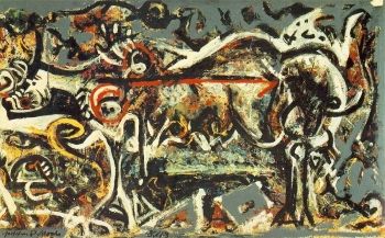 Pollock’s She-Wolf (1943) was his first painting to enter MoMA’s collection after his first one-person exhibition at The Art of This Century Gallery.