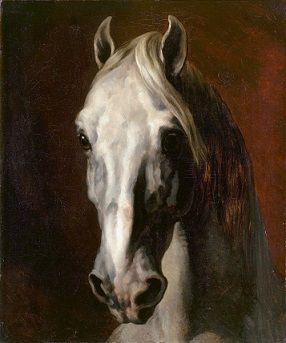 Géricault painted many horses, and later, he is to have said of his tutor Vernet: 'a single one of my horses would have devoured six of his'