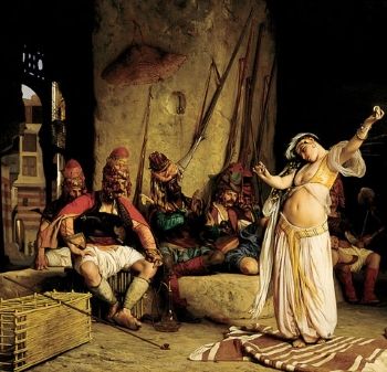 Gérôme's art was seen by risqué by some, and downright iniquitous by others. The artist's detractors argued that <i>The Dance of the Almeh</i> (1863) was too immoral to be shown at the Salon