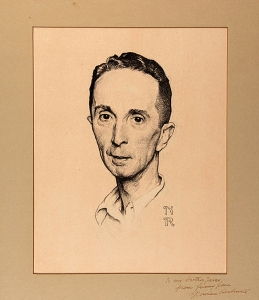 Norman Rockwell, <i>Self-portrait</i>, circa 1920 - With their shared subject matter focused on capturing the heartwarming aspects of daily American life in the early 20<sup>th</sup> century, artists Grandma Moses and Norman Rockwell became friends.