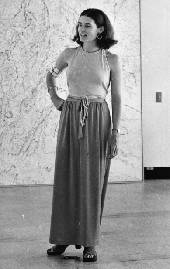 Nancy Graves photographed with “Indian Ocean Floor”, II, 1972, The Nancy Graves Foundation, New York.