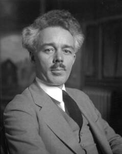 Lawren Harris pictured in his studio in 1926