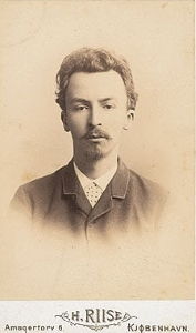Portrait of 25-year-old Vilhelm Hammershøi (1889).