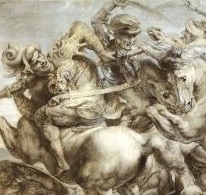 Peter Paul Rubens copy of Leonardo's <i>The Battle of Anghiari</i> (1503-1506), the original being known as “The Lost Leonardo.”