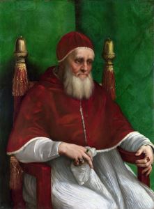 وضع رفائيل <i> صورة ليوليوس الثاني </ i> (1511-1512) الحميمة المبتكرة لرافائيل معيارًا للصور البابوية اللاحقة ، كما كتبت مؤرخة الفن إيريكا لانجموير ، "لقد كان الخلط بين الأهمية الاحتفالية والحميمية أمرًا مذهلاً للغاية".