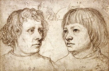 Hans Holbein the Elder, Portrait of his sons Ambrosius and Hans, 1511