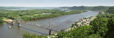 Contemporary View from Mount Hosmer in Lansing, Iowa