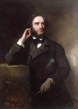 Portrait of English sculptor John Gibson by Henry William Pickersgill in 1850. Upon arriving in Rome, Hosmer worked in Gibson's studio and the two became close friends.