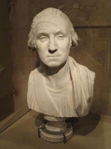 قام Houdon بعمل عدة تماثيل نصفية من الطين لجورج واشنطن ، بما في ذلك هذا التمثال الذي اكتمل في عام 1786.