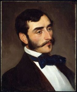 Hunt's elder brother, William Morris Hunt became Boston's most famous portrait and landscape painter. This portrait was painted by Emanuel Leutze (c.1845).