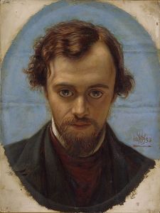 Hunt's portrait of a youthful Dante Gabriel Rossetti, executed in 1853.