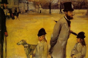 Edgard Degas's <i>Place de la Concorde</i> (1875), one of a number of Impressionist paintings that show the influence of photography in their subject-matter and composition.